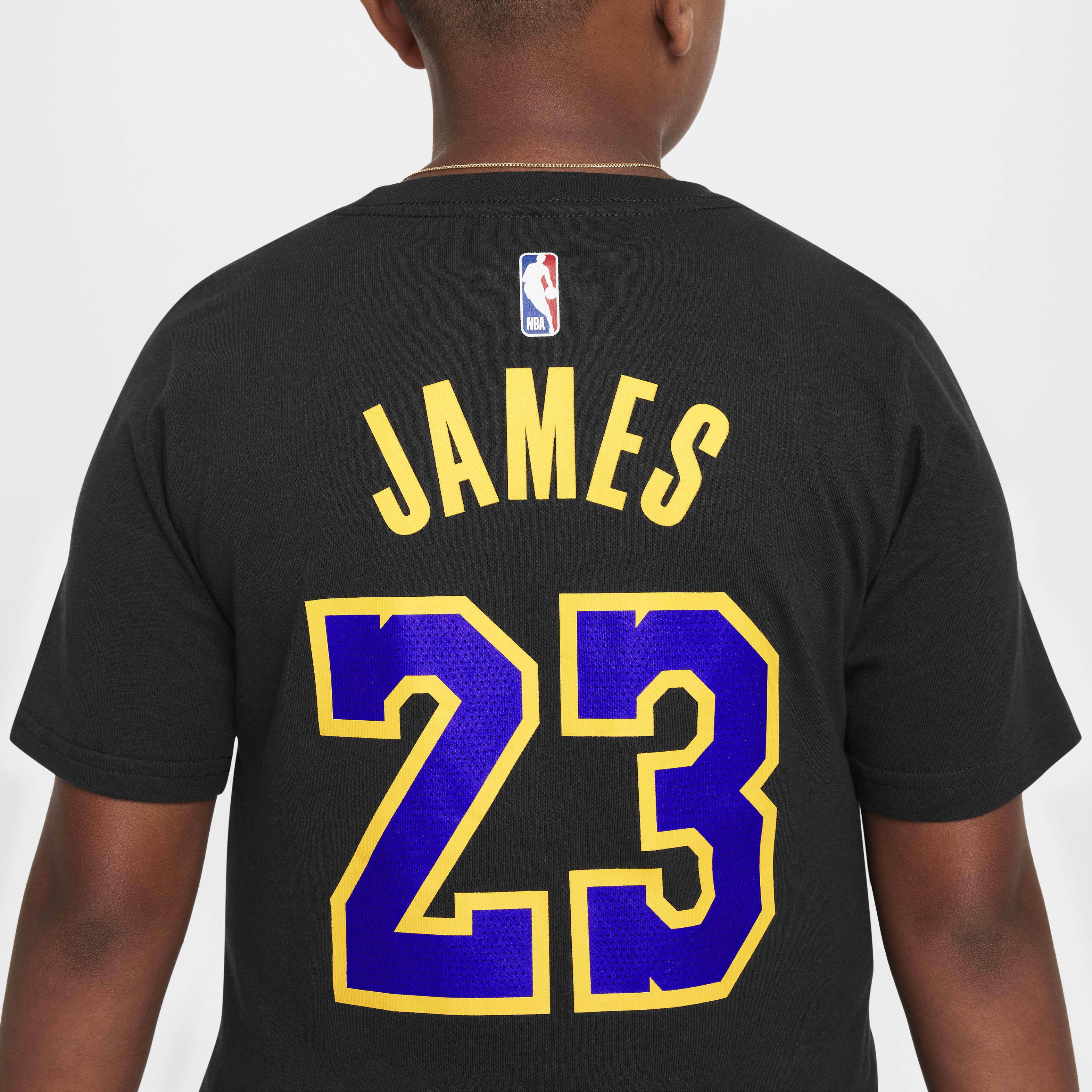 Nike LeBron James Los Angeles Lakers City Edition Older Kids Boys Nike NBA T Shirt King s Cross